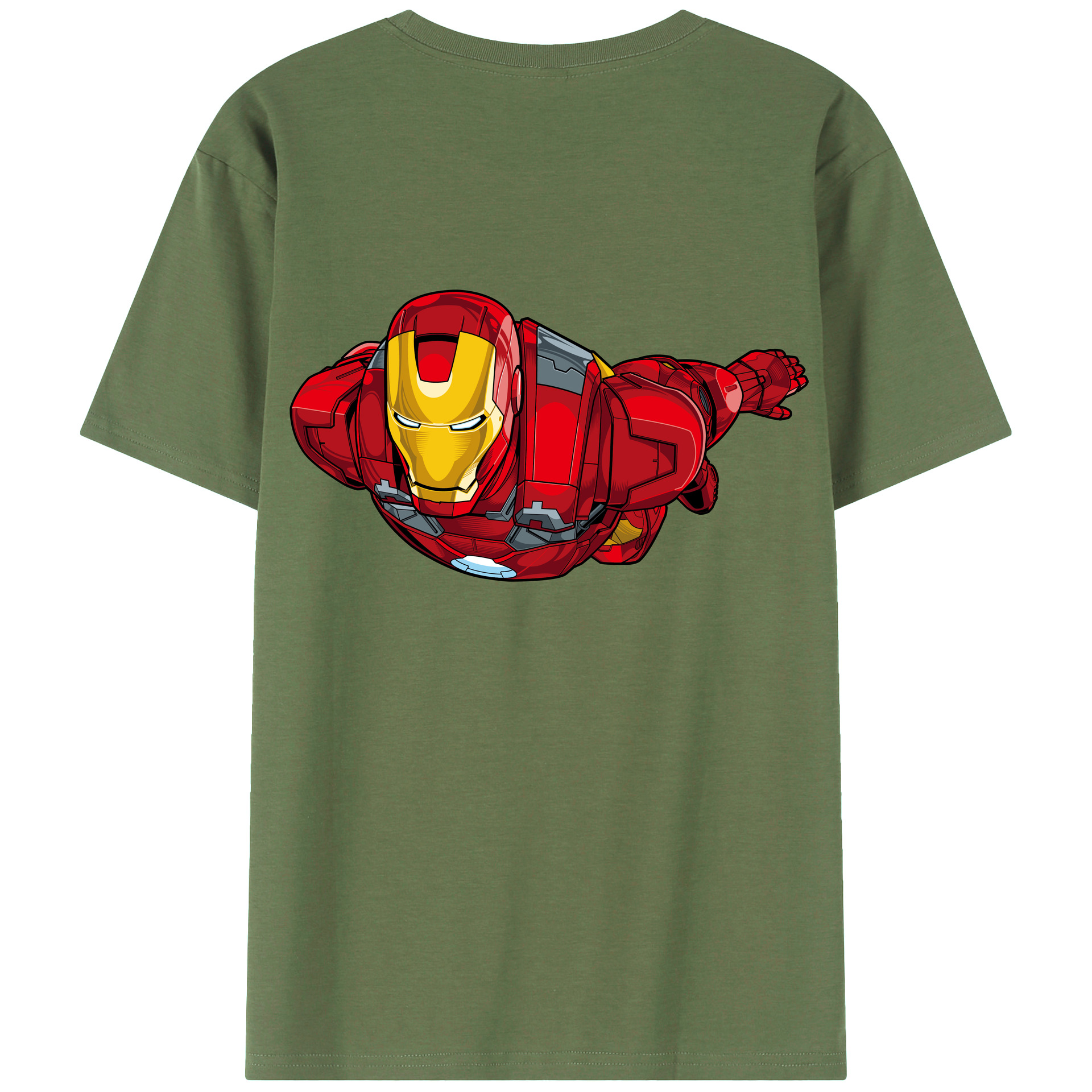 （画像用） アベンジャーズ The Avengers 綿100％ メンズ半袖Tシャツ（バックプリント） 通気性